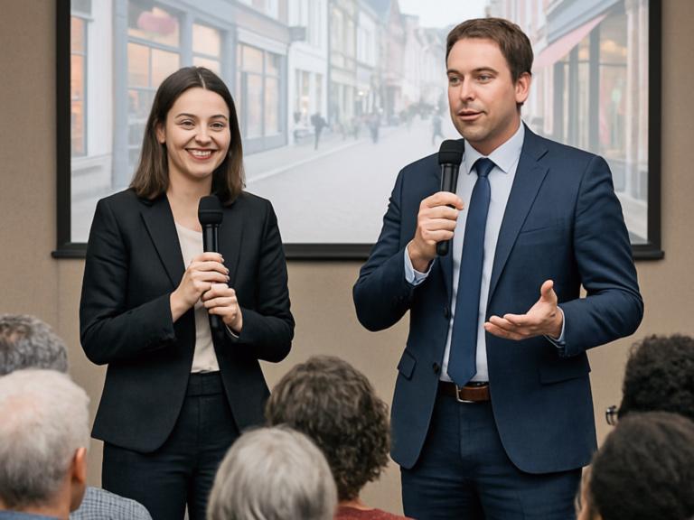 Presentatietraining duo.