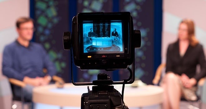 Mediatraining in tv studio
